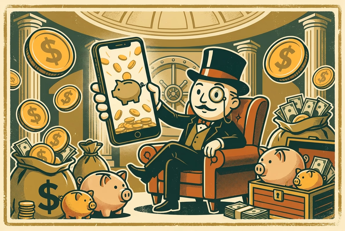 Piggy Bank in a mobile browser